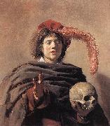 Frans Hals Young Man holding a Skull oil painting on canvas